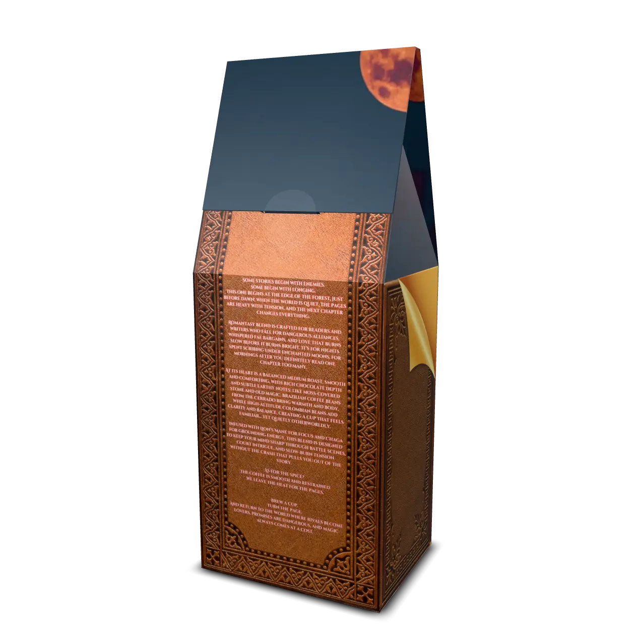 Romantasy coffee for writers - fae inspired bookish coffee back